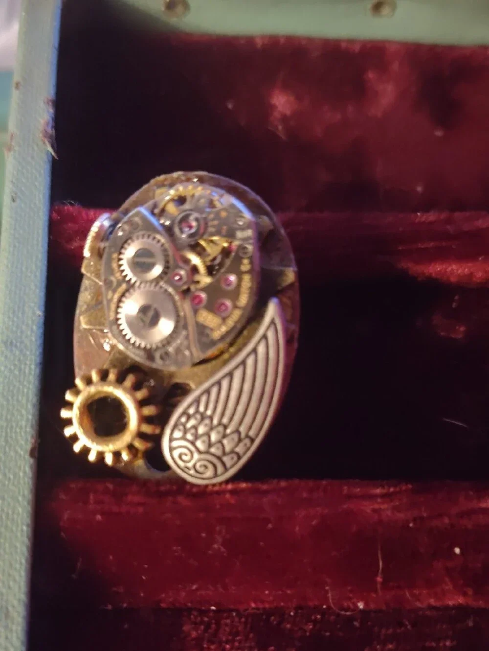 Steampunk Gear Ring in Bronze Tone - Decorative Wearable